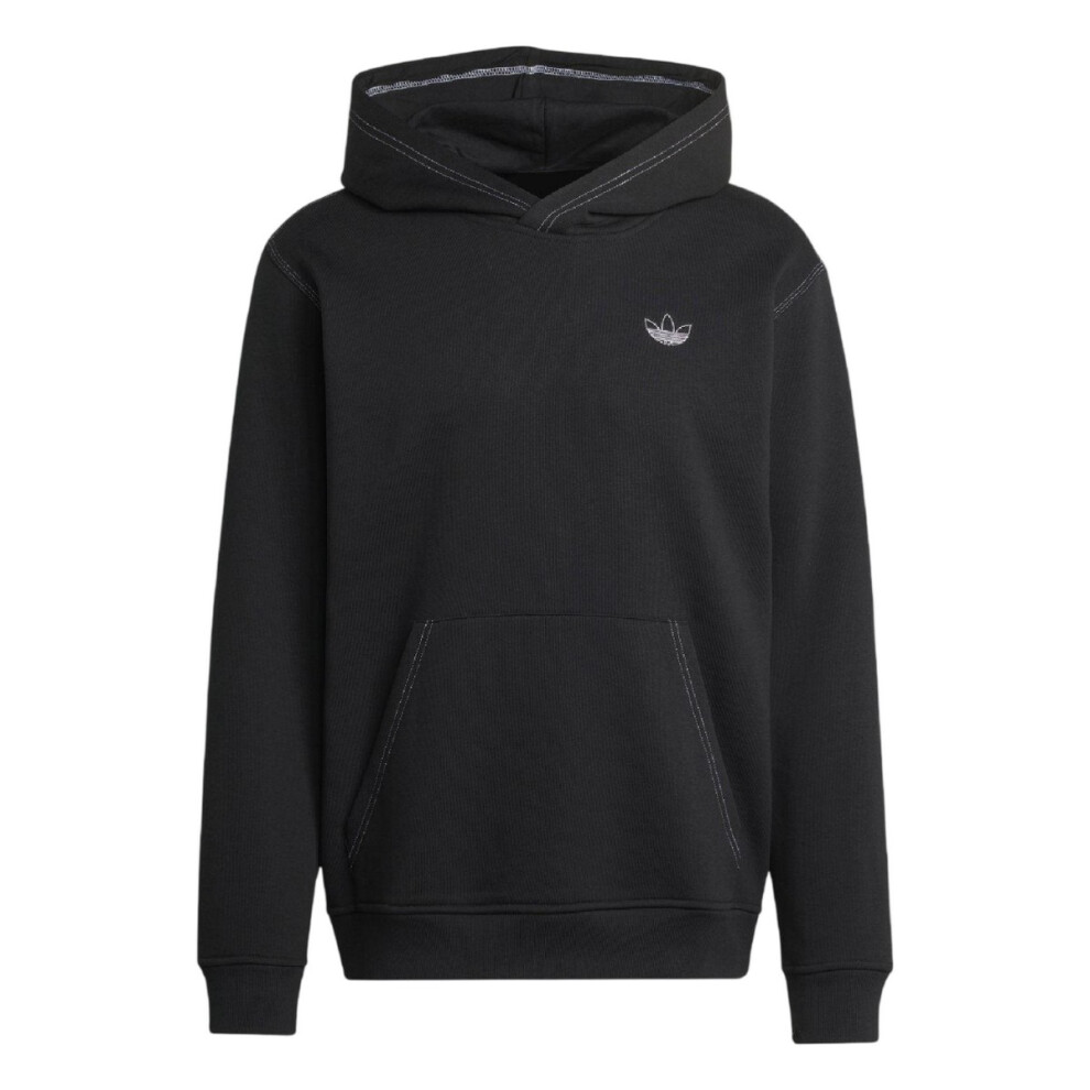 Adidas (L, Black) Mens Originals Script Hoodie