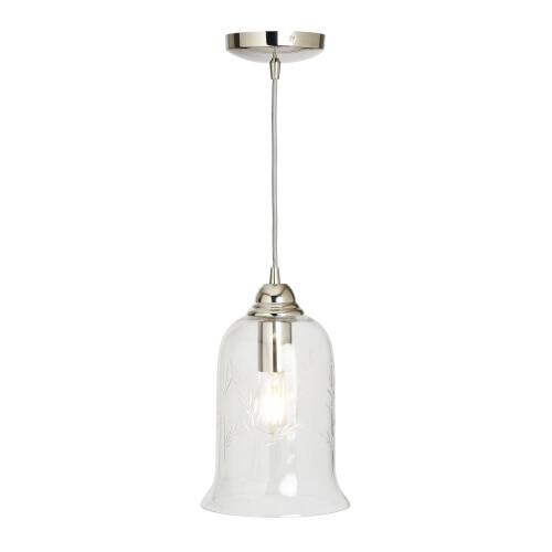 Litecraft Idella Ceiling Pendant 1 Light, Nickel