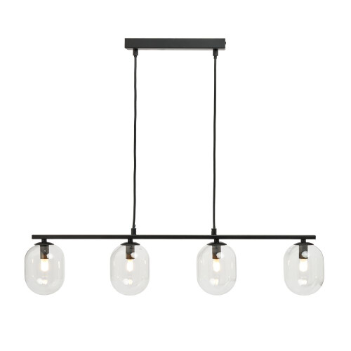 Litecraft Melanie Ceiling Pendant 4 Light, Black