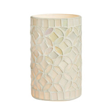 Litecraft Rubie Ceramic Mosaic Table Lamp, Ivory