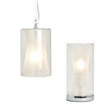 (Bundle) Litecraft Bettie Pendant & Lamp, Chrome
