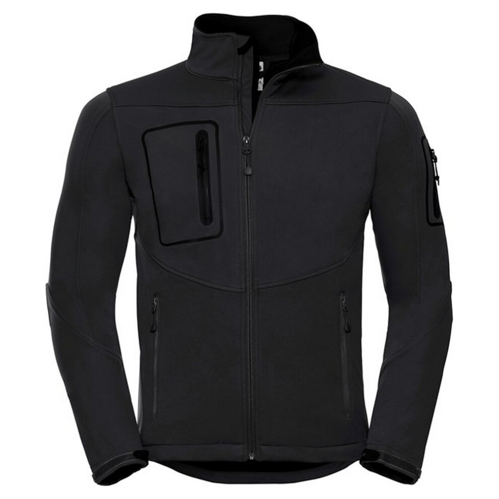 Russell (Xxl, Black) Mens Sports Soft Shell Jacket