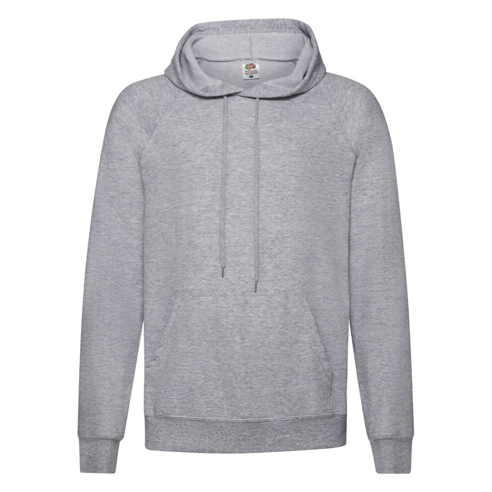 Fruit Of The Loom (M, Heather Grey) Unisex Adult Lightweight Hooded Sweatshirt