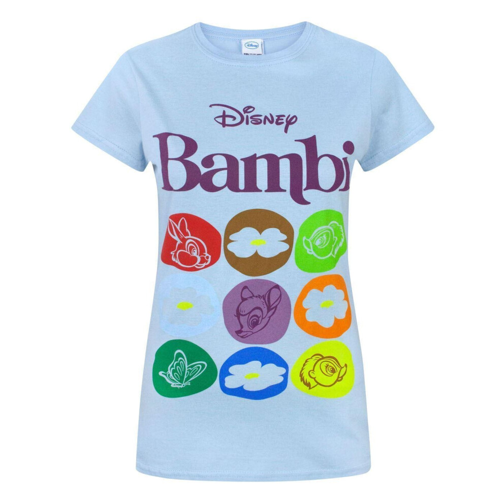 Disney (Large, Blue) Womens/Ladies Bambi Motif T-Shirt