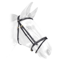 (Full, Black) John Whitaker Valencia Super Deluxe Leather Horse Flash Bridle