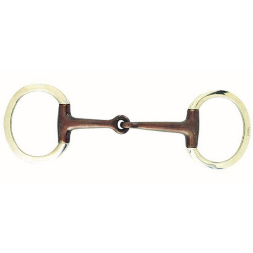 (5.5in, Black) Korsteel Sweet Iron Jointed Eggbutt Snaffle Bit