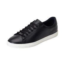 (12 UK, Black) Base London Mens Tucker Leather Soft Trainers