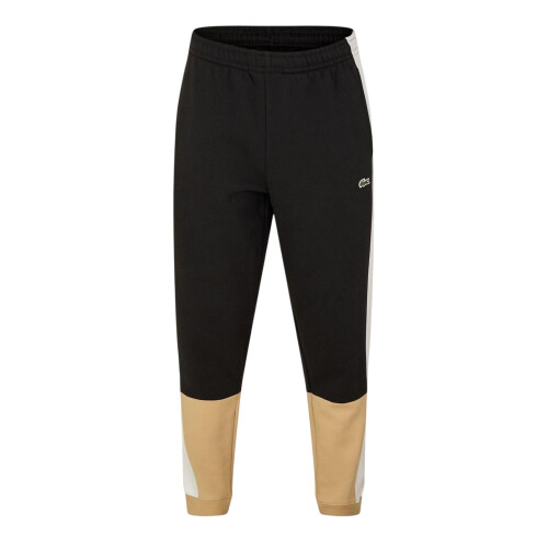 Lacoste (S, Black) Lacoste Mens Colour Block Slim Joggers