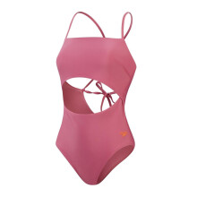 (20 UK, Pink) Speedo Womens/Ladies Cut Out Tie Back One Piece Swimsuit