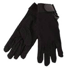 (XL, Black) Hy5 Adults Cotton Pimple Palm Riding Gloves