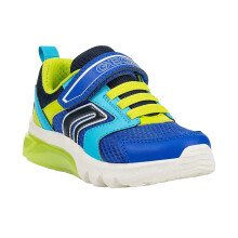 (1 UK Child, Royal Blue/Lime) Geox Boys Ciberdron Light Up Trainers
