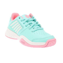 (4.5 UK, Blue) K-Swiss Girls Court Express Omni Stripes Tennis Shoes