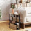 Homcom HOMCOM Narrow Side Table with Storage, Bedside End Table, Walnut Brown 1