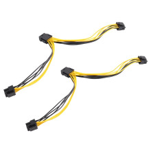 2 Stuks EPS CPU 12V 8Pin Vrouwelijk Naar Dual 8Pin (4+4)Pin EPS 12V Mannelijk Moederbord Voedingskabel Y Splitter Adapter Mouw