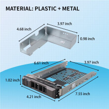3,5-Inch Caddylade voor Harde Schijven voor PowerEdge-Servers - met 2,5-Inch HDD-Adapter NVMe SSD SAS -Beugel