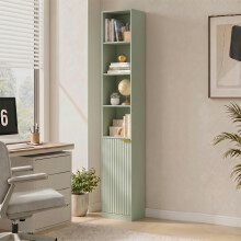 HOMCOM Bookcase Adjustable Shelf 6-Tier Light Green