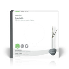 Coax Kabel På Rulle | RG58C/U | 50 Ohm | Dobbelt afskærmet | ECA | 50.0 m | Coax | PVC | Hvid | Gaveæske