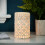 Litecraft Rubie Ceramic Mosaic Table Lamp, Ivory 2
