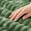 Modular Corduroy Chaise Lounge Sofa High-Density Foam Green 6