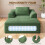 Modular Corduroy Chaise Lounge Sofa High-Density Foam Green 8