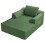 Modular Corduroy Chaise Lounge Sofa High-Density Foam Green 11