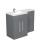 NES Home Aric 1100mm LH Freestanding Grey Vanity, WC Unit & Basin Flat Pack 4
