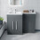 NES Home Aric 1100mm LH Freestanding Grey Vanity, WC Unit & Basin Flat Pack 5