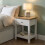 Vida Designs (White & Oak) Arlington 1 Drawer Oak Bedside Storage Table 5