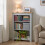 Vida Designs (Grey & Oak) Arlington 3 Tier Bookcase Shelf Library Storage 1