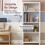 Home Discount (White & Oak) Arlington 4 Tier Bookcase Shelf Library Storage 2