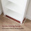 Home Discount (White & Oak) Arlington 4 Tier Bookcase Shelf Library Storage 5