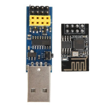 USB para ESP8266 Breakout CH340C ESP-01 ESP-01S Prog WiFi Programmer Downloader Adaptador com Reset Auto Download Circuit