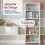 Vida Designs (White & Oak) Arlington 5 Tier Bookcase Shelf Library Storage 3