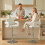Homcom HOMCOM Bar Stools Adjustable Swivel with Armrest Set of 2 White 8