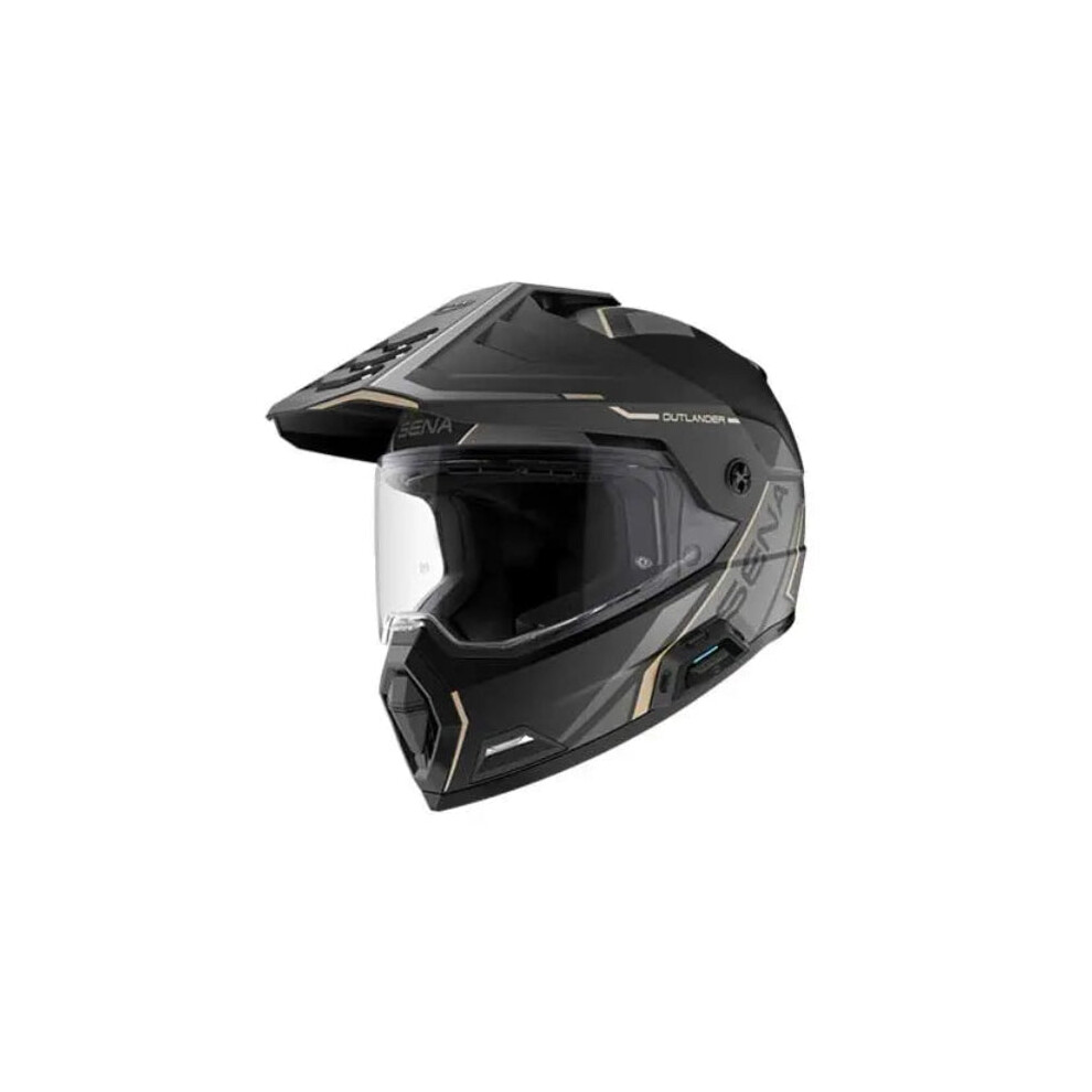 Sena Matt Black Outlander Bluetooth Enduro Helmet - Image 2