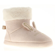 (Pink, 7 (Children's)) Kisses Girls Bootie Slippers Dual Size starting 7 to 8 Floppy pink UK Size