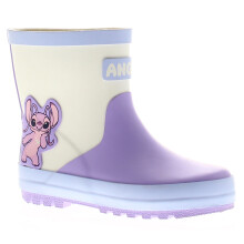 (Purple, 8 (Children's)) Stitch Younger Girls Wellies Solway purple UK Size