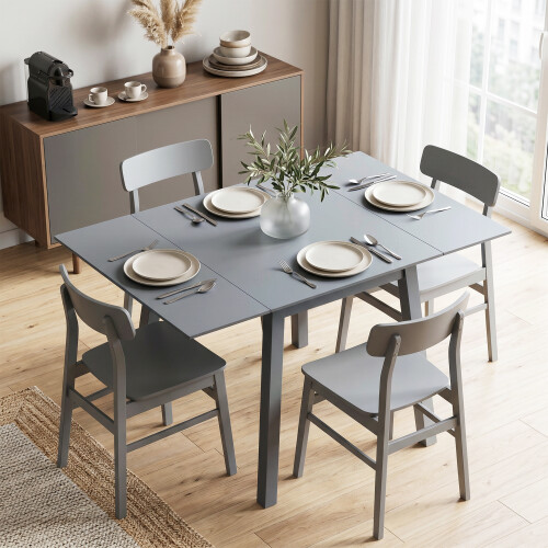 Homcom HOMCOM Extendable Kitchen Table for 2-4, Folding Drop Leaf Dining Table
