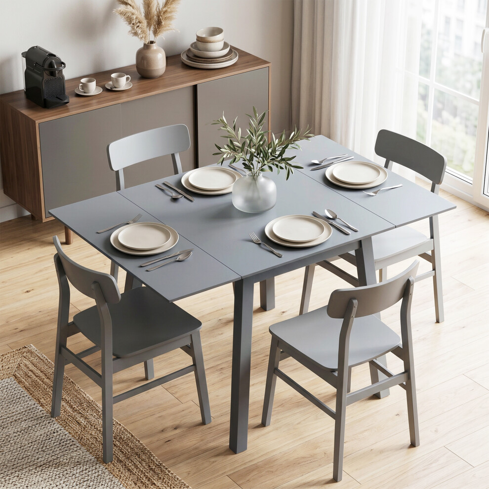 Homcom Extendable Kitchen Table For 2-4, Folding Drop Leaf Dining Table