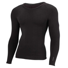 (L) ZeroFit Ultimate Heatrub Long Sleeves Crew Neck Base Layer T-Shirt Black