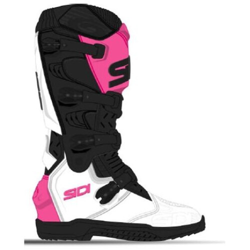 (EU 43) Sidi X-Power SC CE Boots White / Black / Pink