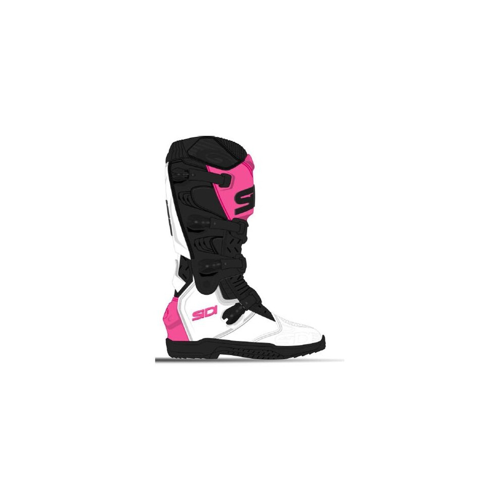 Sidi X-Power SC MX Boots White Black Pink UK 9 Motocross Off Road - Image 3