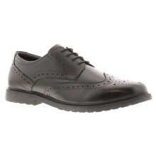 Hush Puppies Womens Shoes Work School Verity Brogue Leather Lace Up black UK Siz