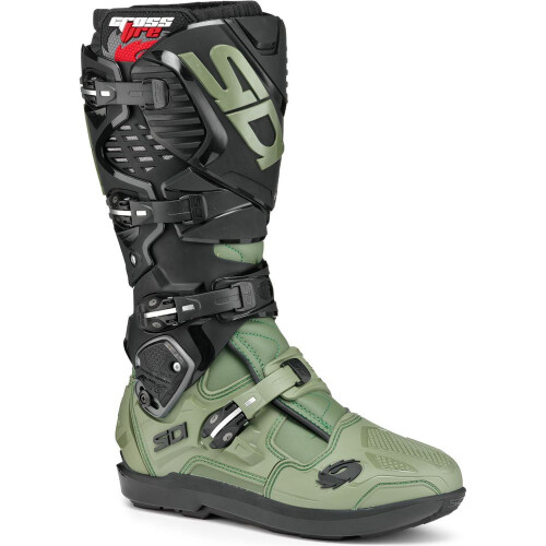 (EU 45) Sidi Crossfire 3 SRS CE Boots Army / Black