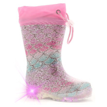 (Multicoloured, 7 (Children's)) Princess Stardust Girls Wellies Infants Shells Adjustable assorted UK Size