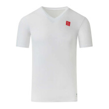 (L) ZeroFit IceSkin Base Layer V-Neck Short Sleeves T-Shirt White