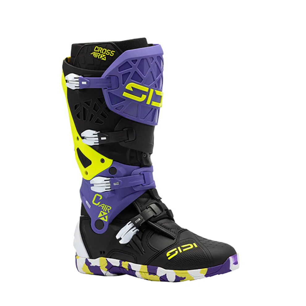 Sidi Men's Black/Purple Crossair-X Motocross Boots - Image 2