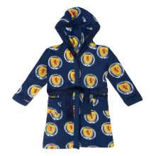 Scotland Official Football Boys Fleece Dressing Gown Robe Navy 5-6 Years