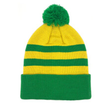 Fan Originals Retro Football Bobble Hat in Norwich Colours Yellow Green