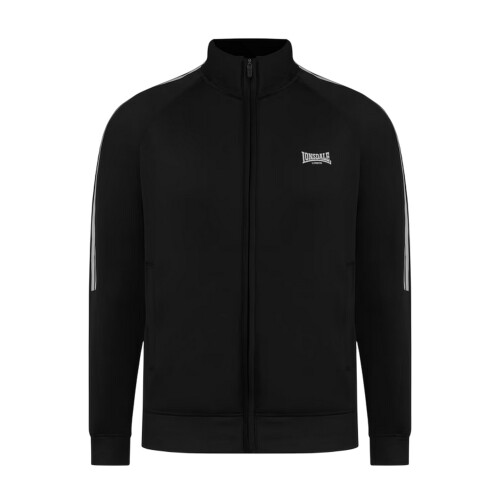 LONSDALE (M, Black) Lonsdale Mens Double Stripe Raglan Track Top